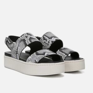 VINCE Womens Westport Snake Print Platform Sandals Size 9 EUC